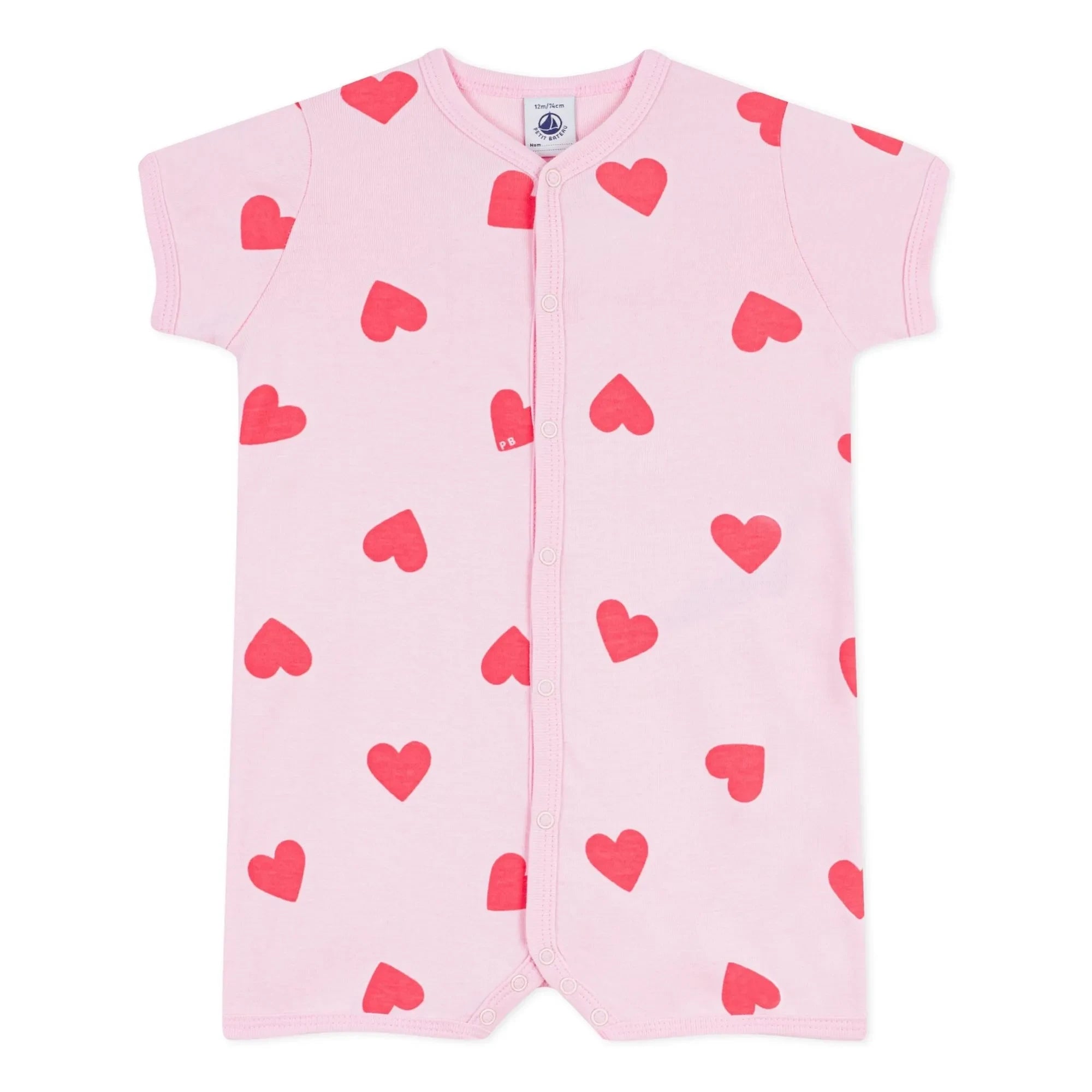 Petit Bateau - Pijama con estampado de corazones | Rosa