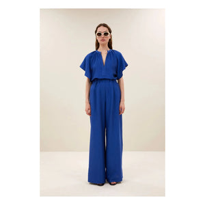 By Bar - Vina Blusa brillante | Azul real