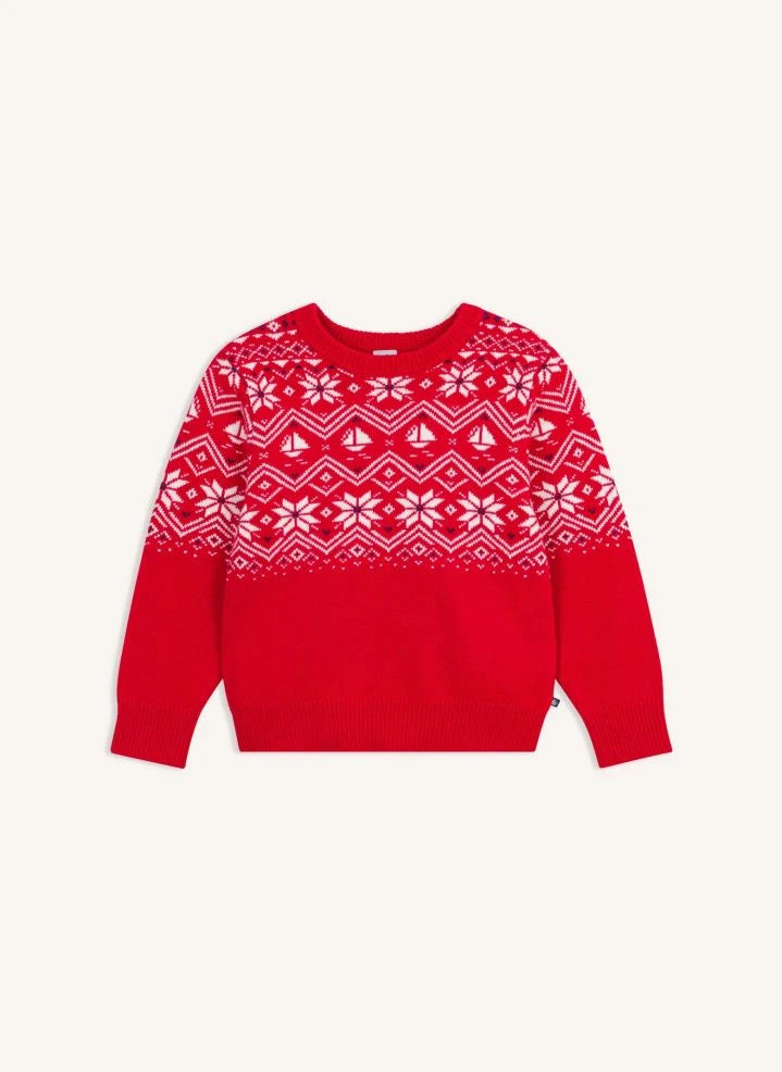Petit Bateau - Jersey de lana jacquard | Rojo