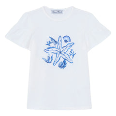 Tartine et Chocolat - Camiseta Estrella de Mar Perla | Blanco