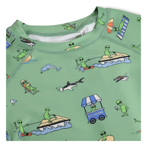 Molo - Camiseta con protección UV Neptune Aliens Fibras recicladas | Verde