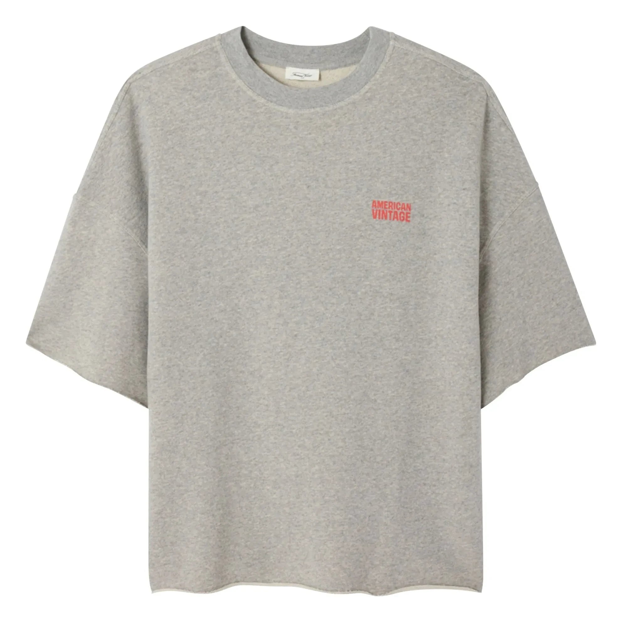 American Vintage - Sudadera de cuello redondo | Gris jaspeado