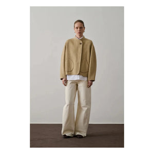 Abrigo de lana Soeur - Windsor | Beige jaspeado