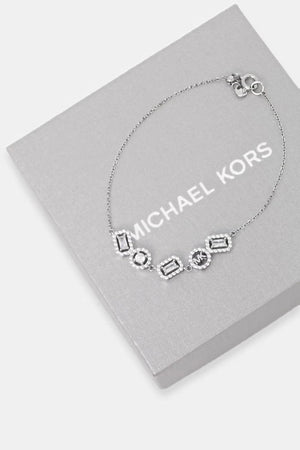 Brazalete Michael Kors de plata con circonitas para mujer