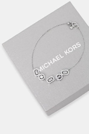 Brazalete Michael Kors de plata con circonitas para mujer
