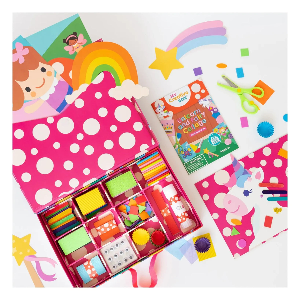 Mi caja creativa - Kit de collage creativo - Unicornios y hadas