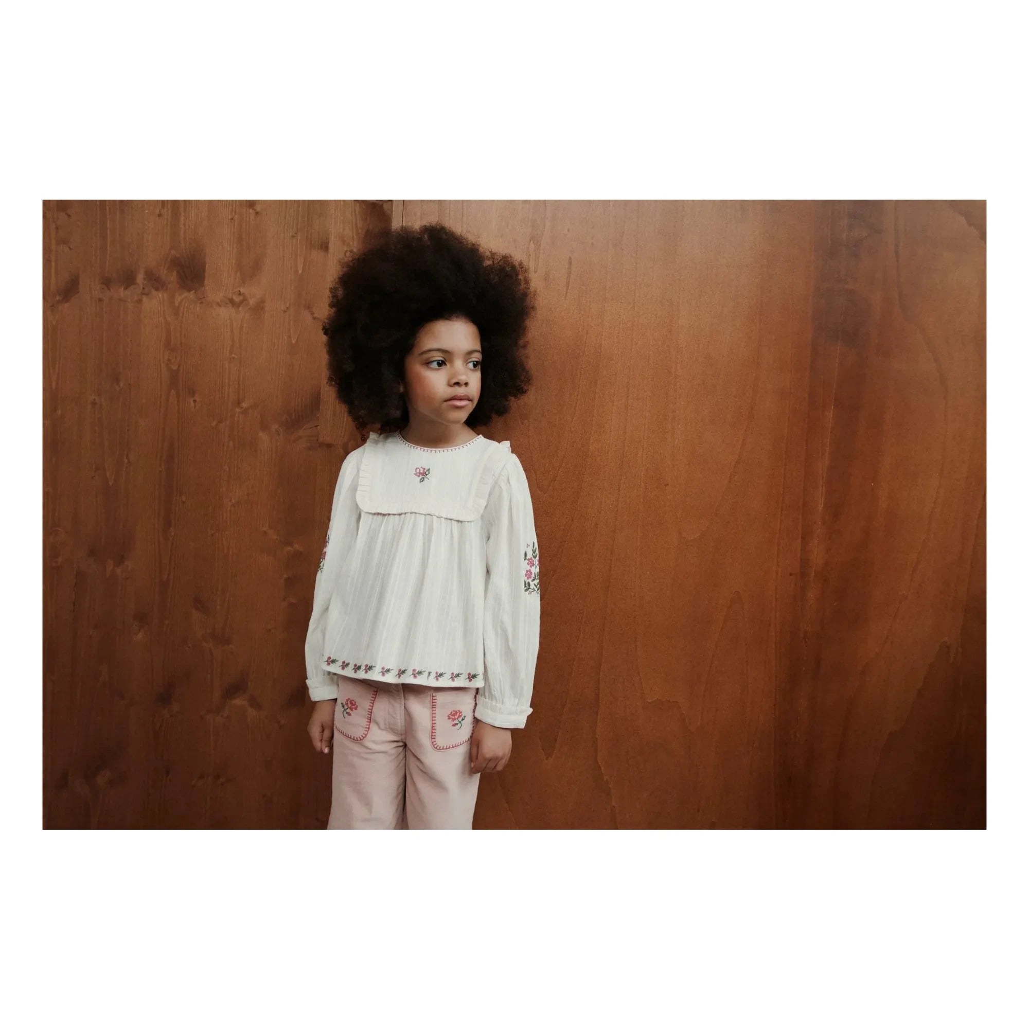 Emile et Ida - Blusa bordada | Crema