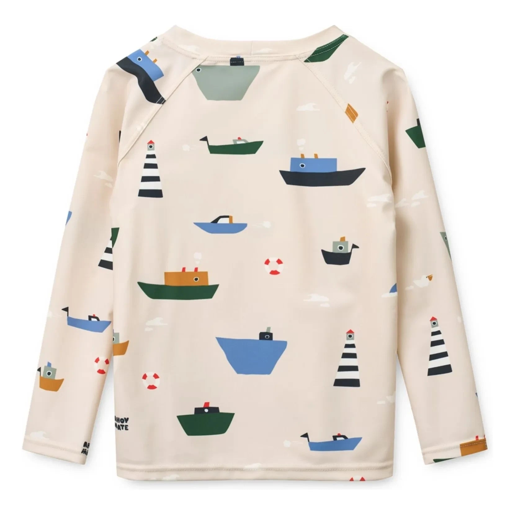 Liewood - Camiseta anti-UV Noah Bateaux Fibras recicladas | Crudo