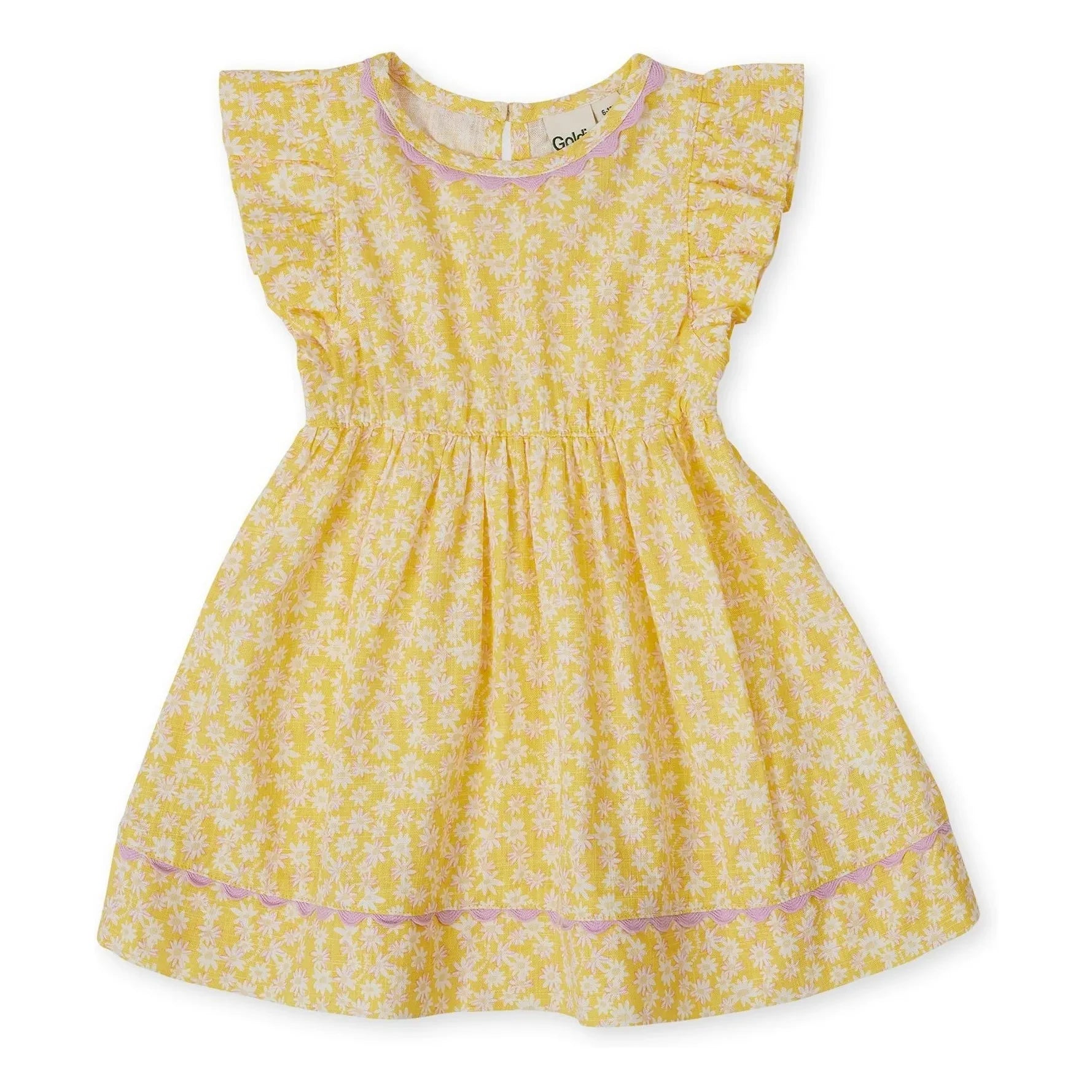 Goldie + Ace - Vestido Fleurie de punto | Amarillo