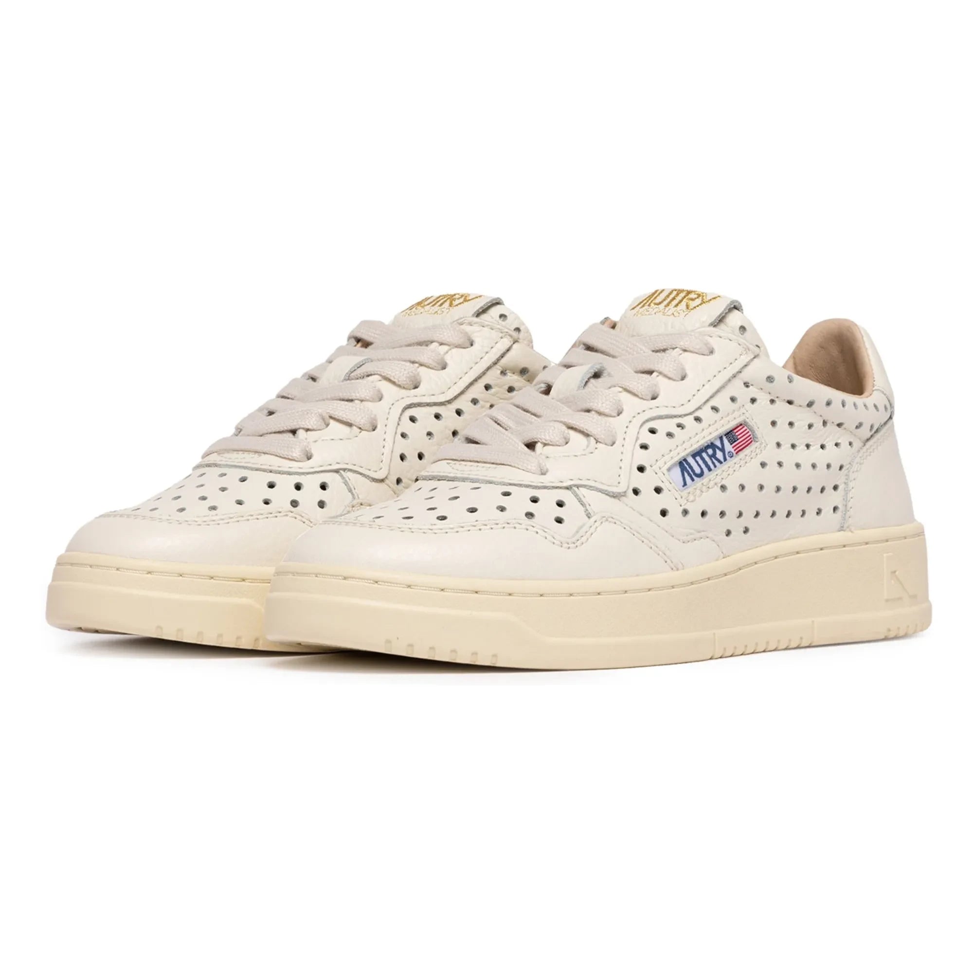 Autry - Zapatillas bajas Medalist de piel perforada | Crema