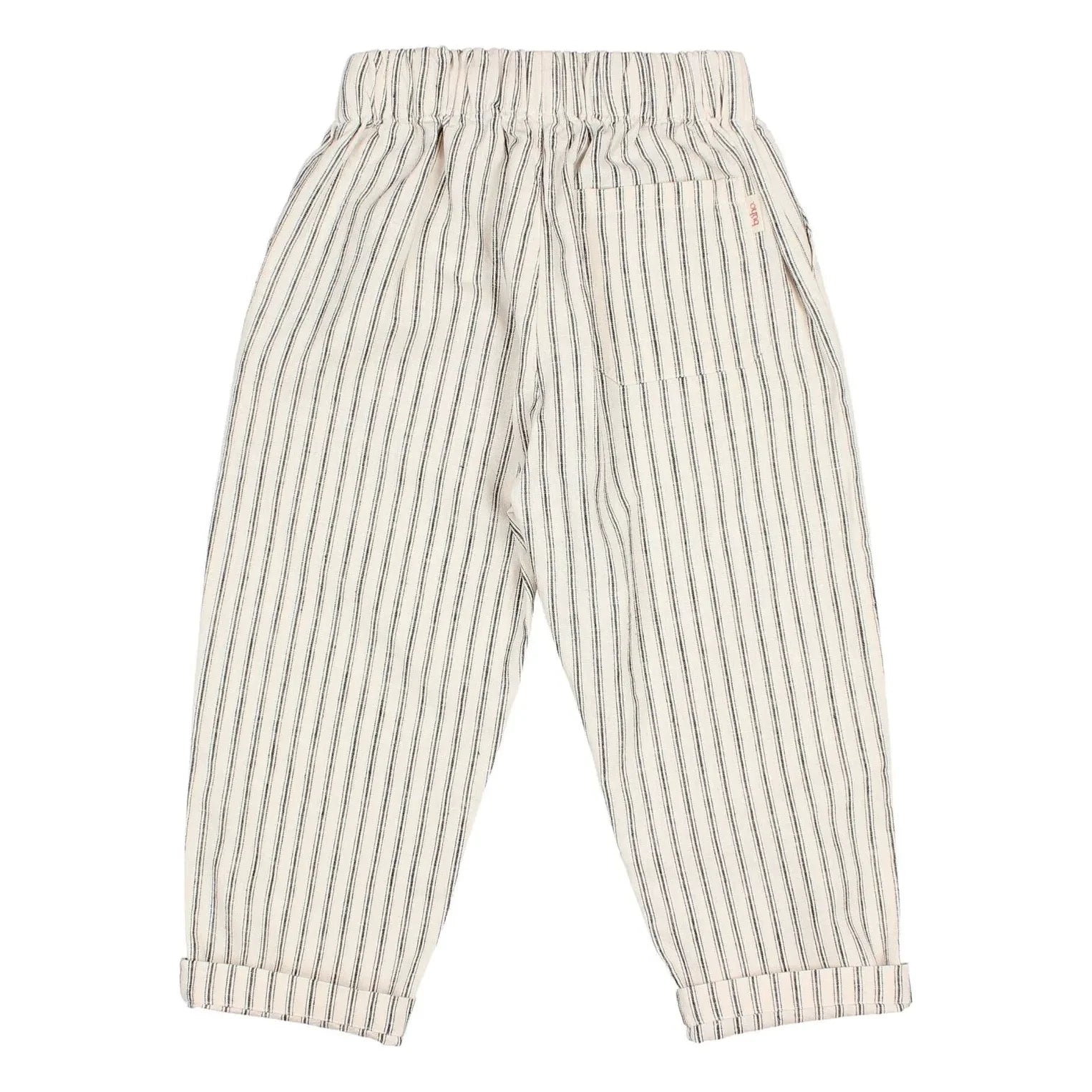 Búho - Pantalones de lino a rayas | Crudo