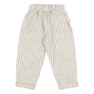 Búho - Pantalones de lino a rayas | Crudo