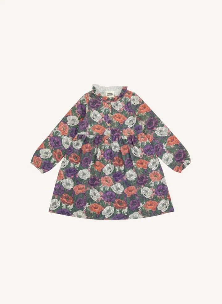 Studio Bohème - Vestido de flores Vermont, algodón orgánico | Morado