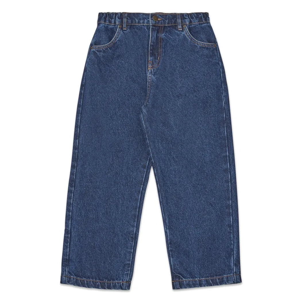 Main Story - Jeans de pernera ancha de algodón orgánico | Denim azul vintage