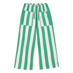 Tinycottons - Pantalón pequeño a rayas verdes