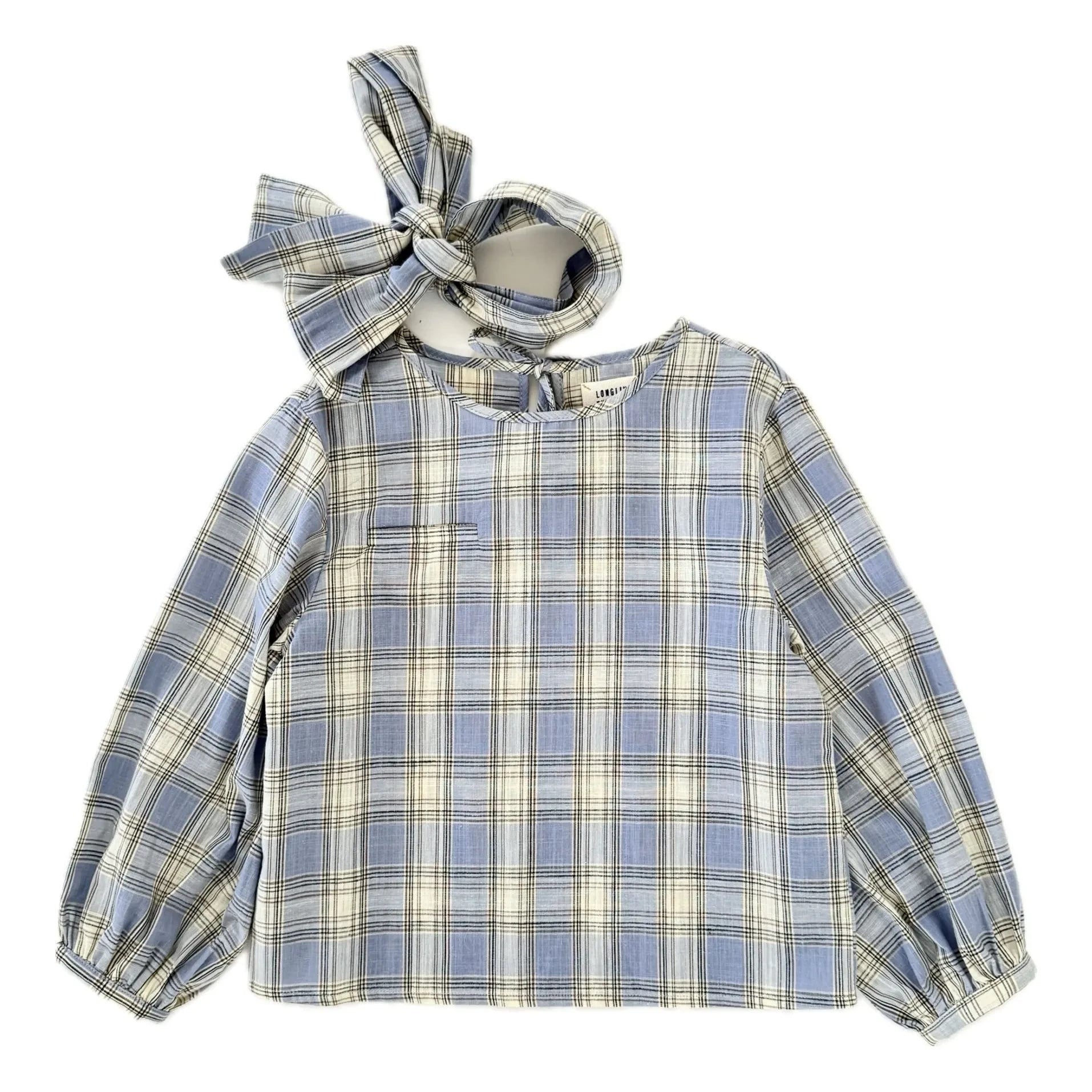 Longlivethequeen - Blusa Carreaux | Azul claro