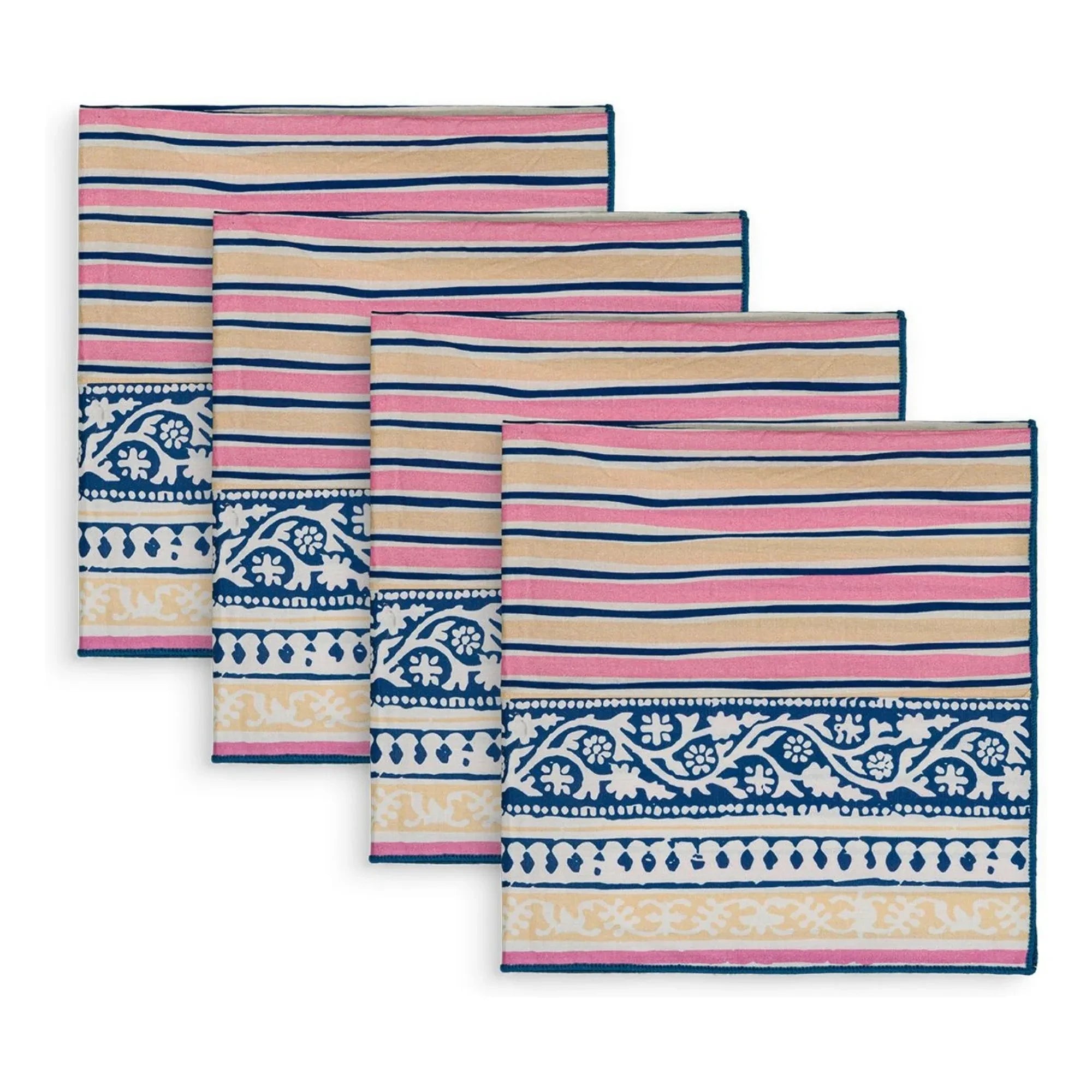 Louise Misha - Servilletas Carlotta - Set de 4 | Fucsia