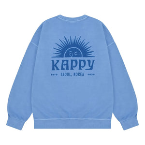 Kappy - Sudadera con pigmento Sunny Wing | Azul claro