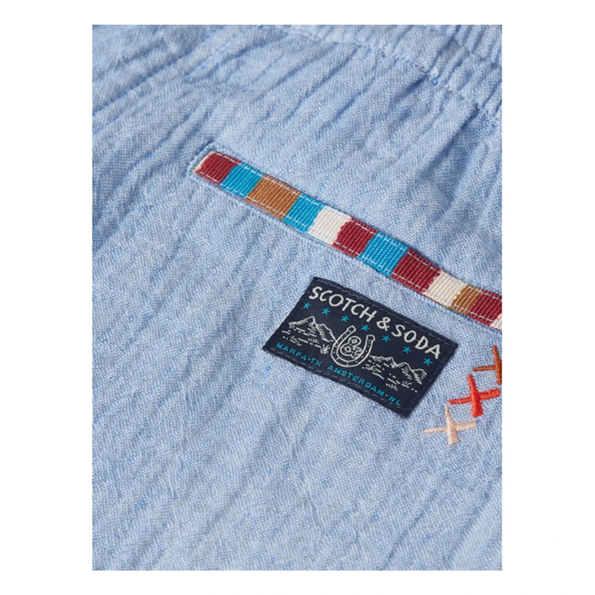Scotch & Soda - Shorts chambray | Azul claro
