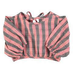 Piupiuchick - Blusa corta de cuadros de algodón orgánico | Rosa
