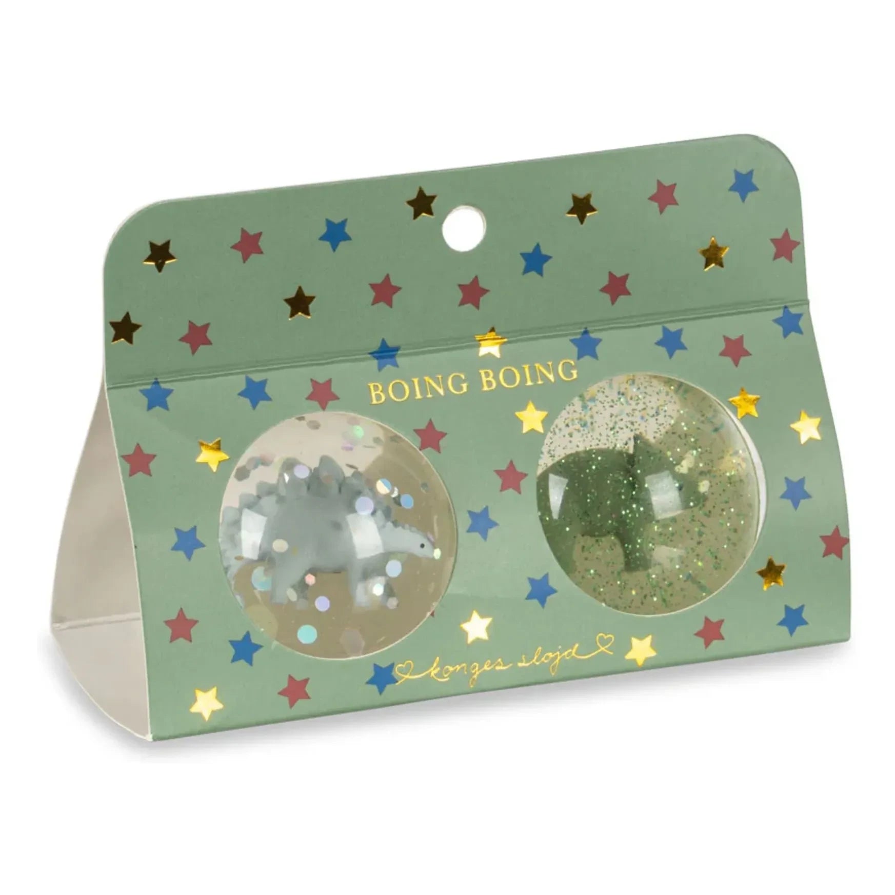 Konges Sløjd - Set de 2 Pelotas Saltarinas Dino | Verde