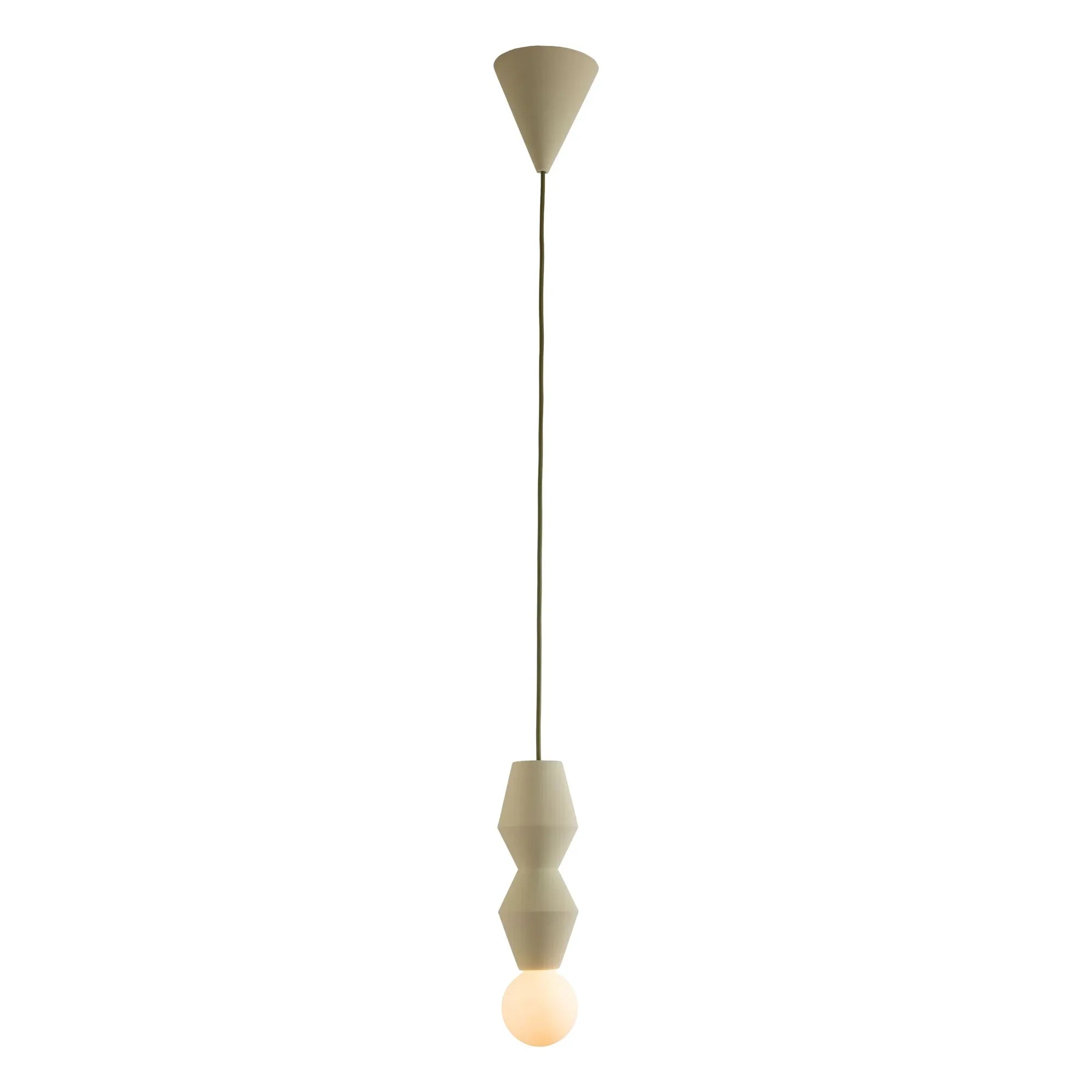 Schneid Studio - Lámpara colgante de cerámica Stucco 2 | Verde pistacho