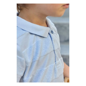 Tartine et Chocolat - Conjunto de Polo, Pantalones Cortos y Toalla | Azul Claro
