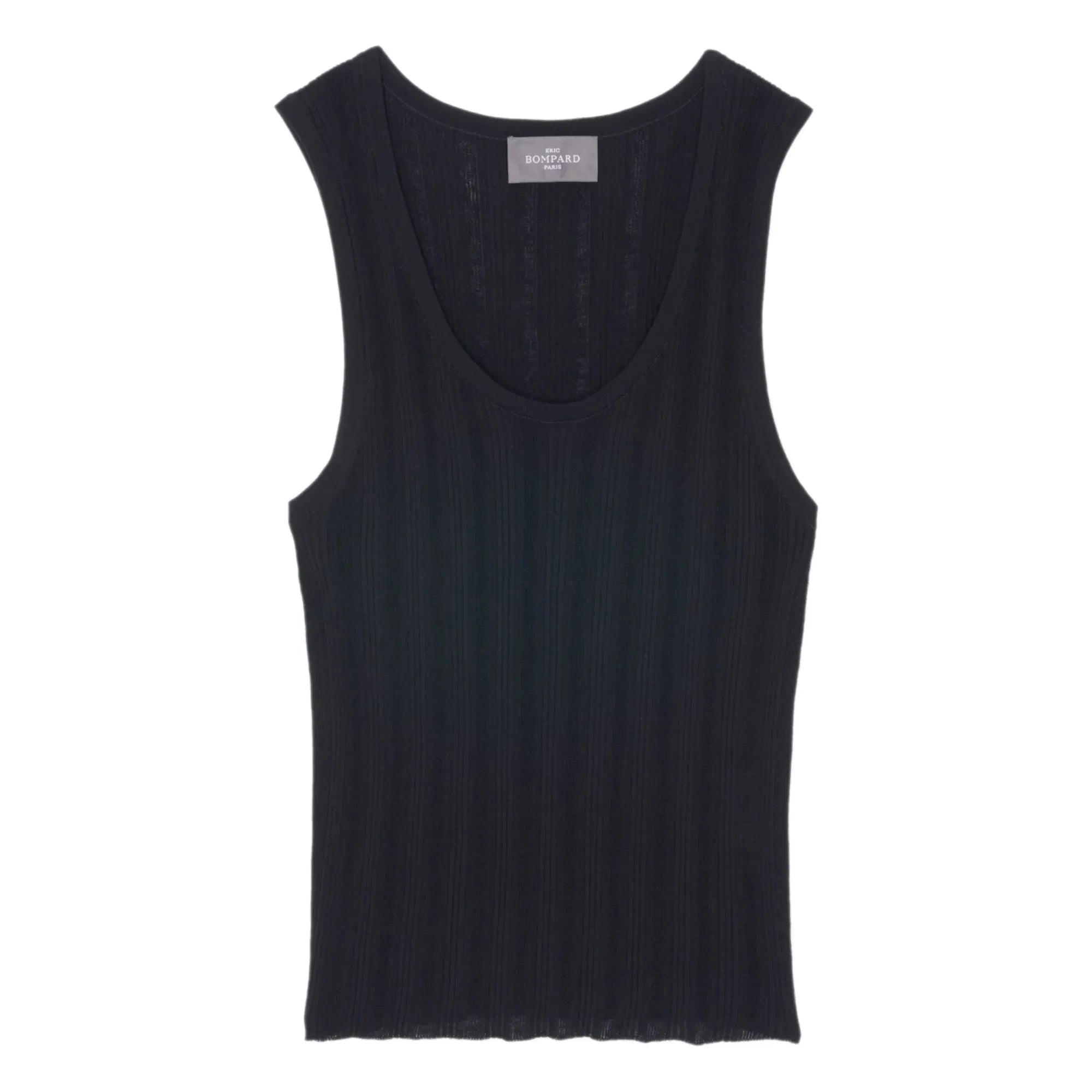 Bompard - Camiseta de tirantes acanalada | Negro