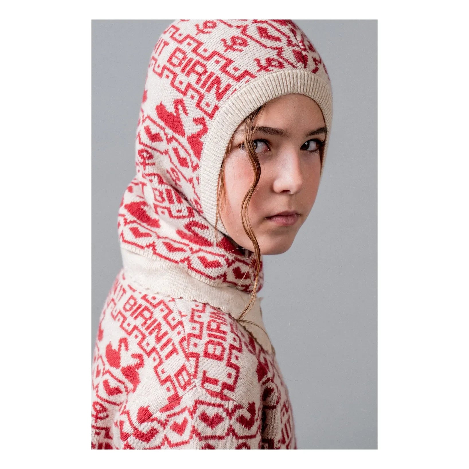 birinit - Sudadera con capucha de lana merino Duck | Burdeos