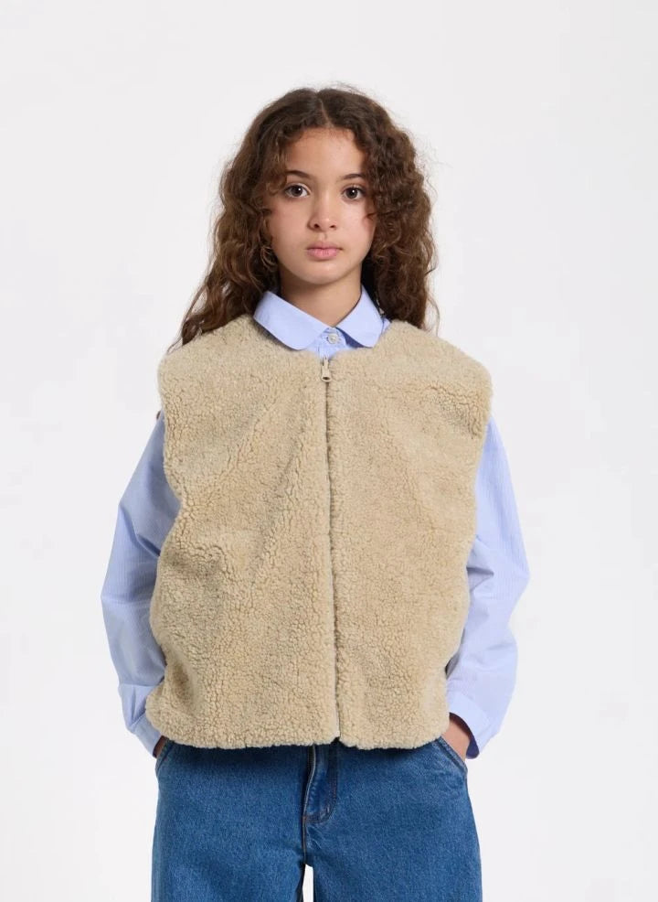 Smallable Kid - Jude Chaqueta sherpa sin mangas | Beige