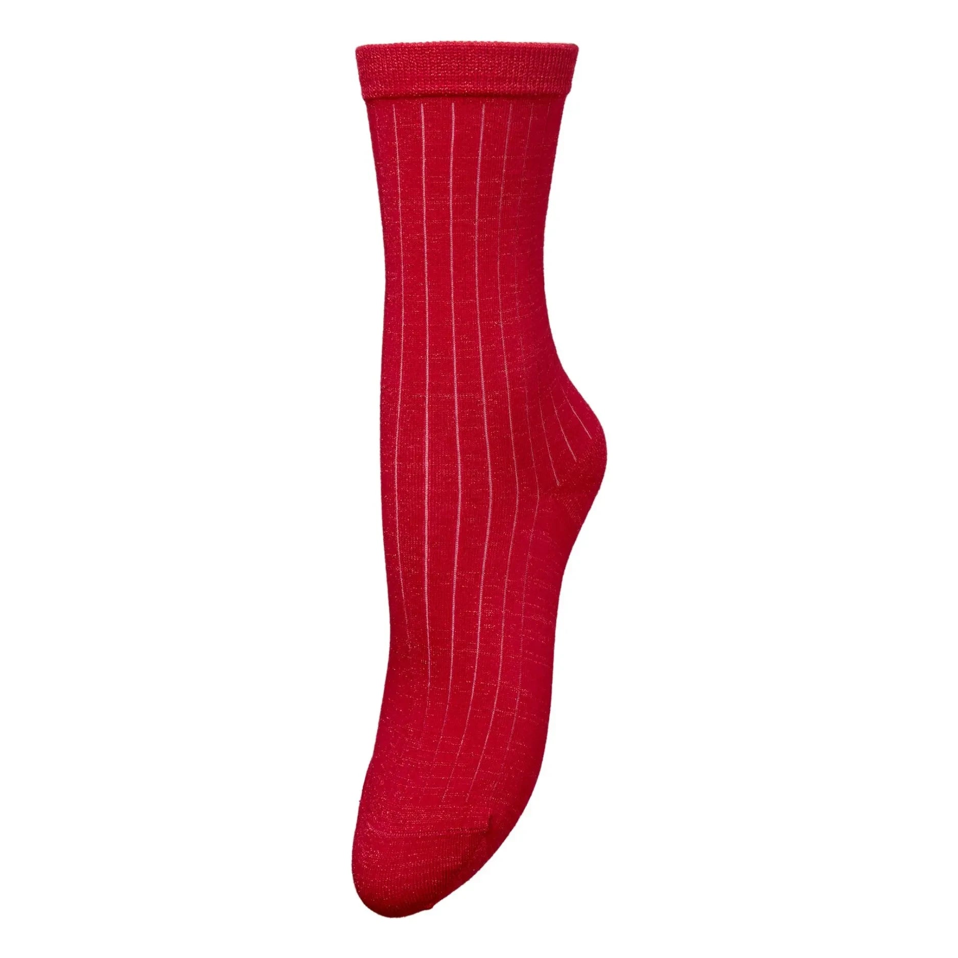 Becksöndergaard - Calcetines acanalados con brillo | Rojo