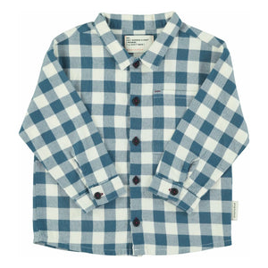 Piupiuchick - Camisa de cuadros de algodón orgánico | Azul