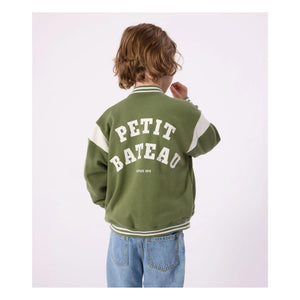 Petit Bateau - Chaqueta ancha de felpa | Verde oliva