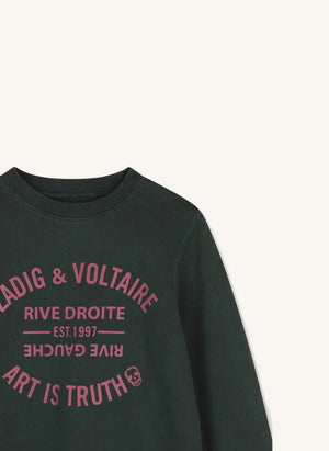 Zadig & Voltaire - Simba Art Is Truth sudadera de algodón orgánico | Denim negro