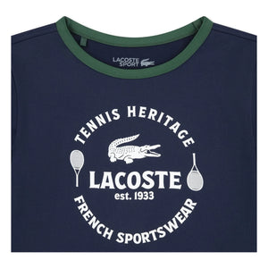 Lacoste - Polo deportivo de fibra reciclada con cuello en contraste | Azul marino