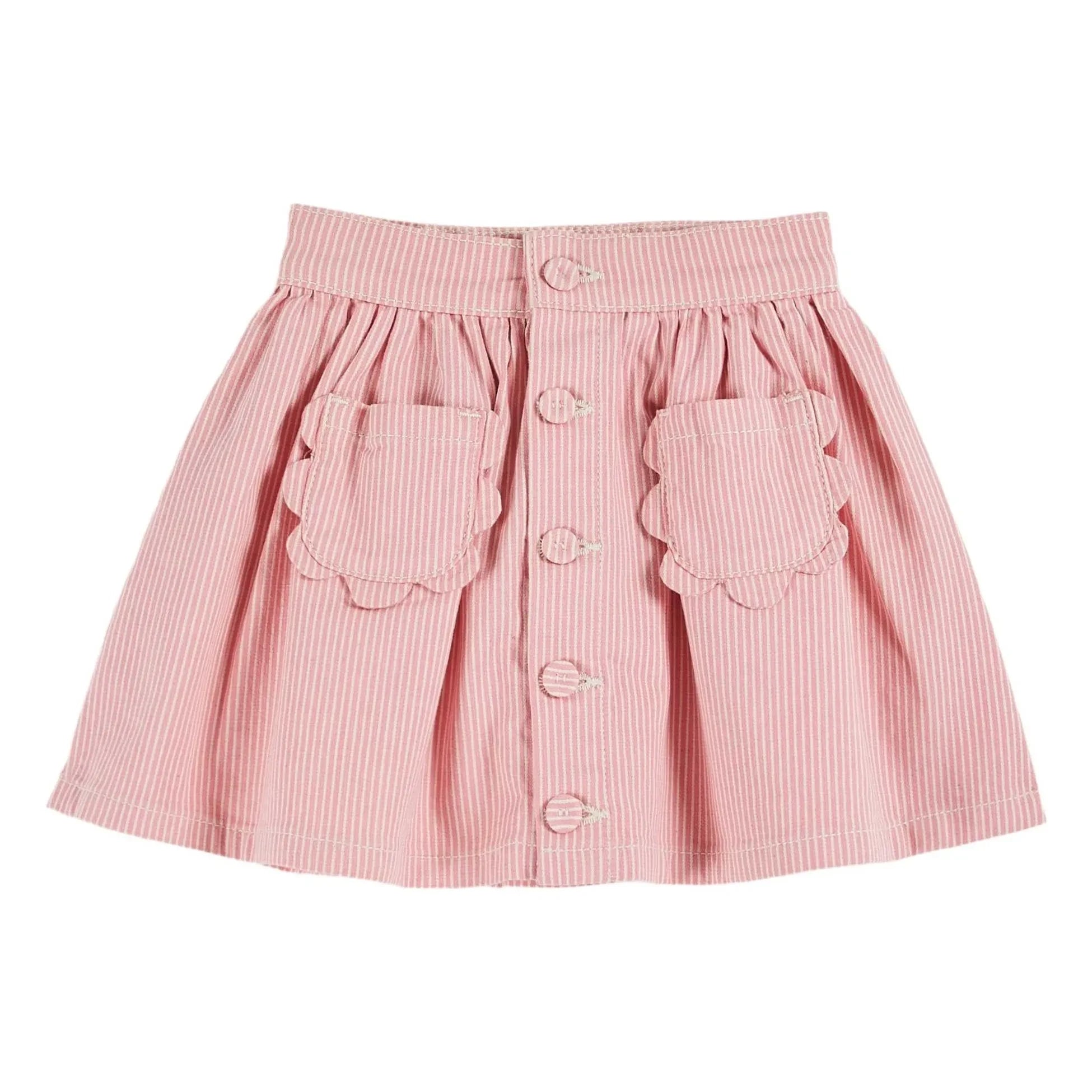 Emile et Ida - Falda estampada de rayas y flores | Rosa
