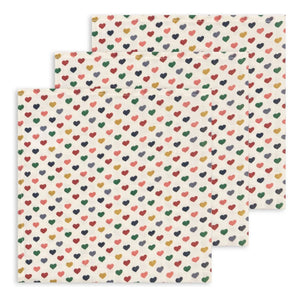 Konges Sløjd - Paños orgánicos de algodón Heart - Juego de 3