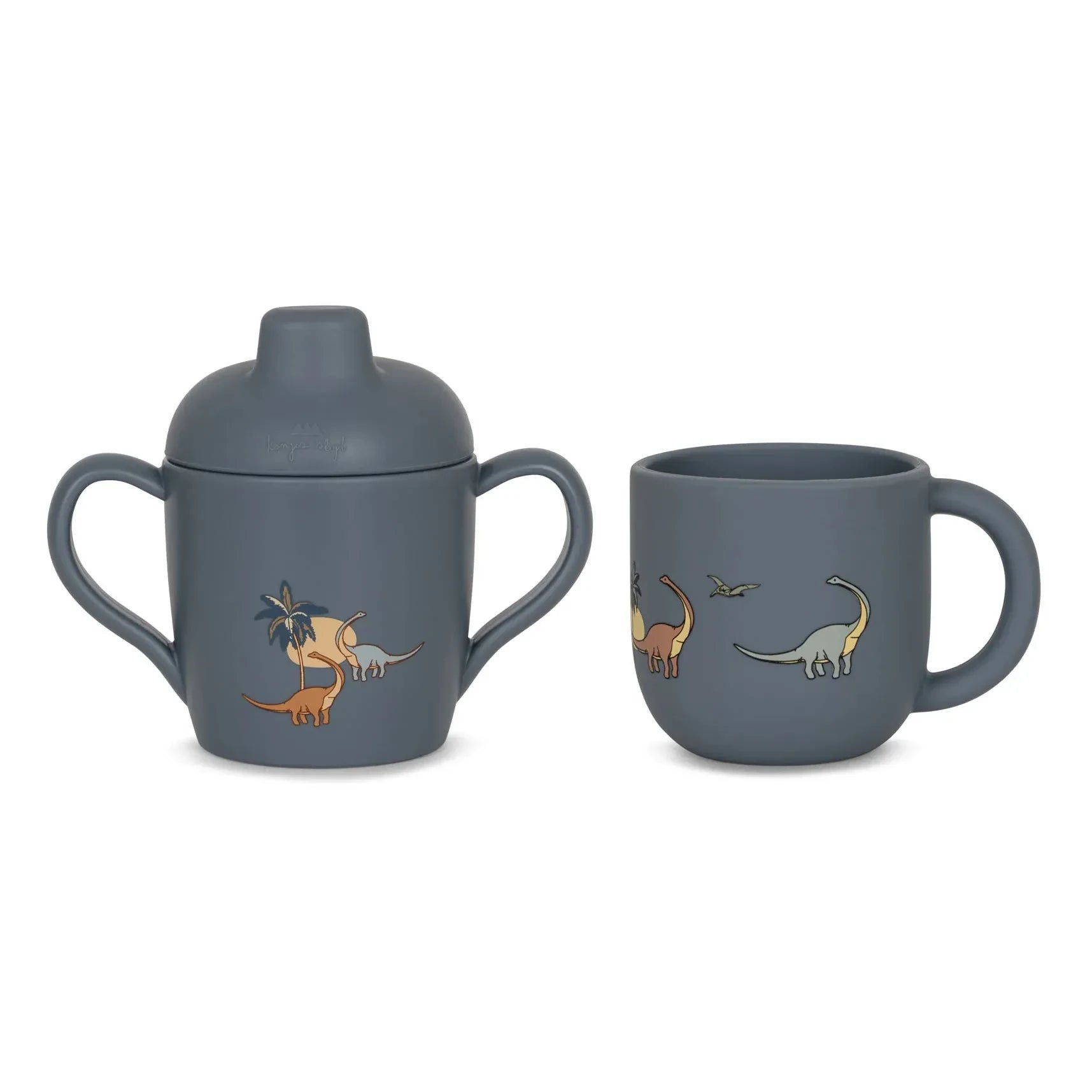 Konges Sløjd - Vaso de aprendizaje y taza | Azul