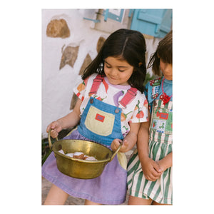 Favorite People - Vestido Peto Colorblock Mozzarella | Morado