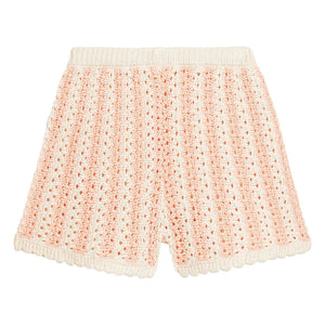 Louise Misha - Short perforado de punto a rayas Mekylane | Rosa