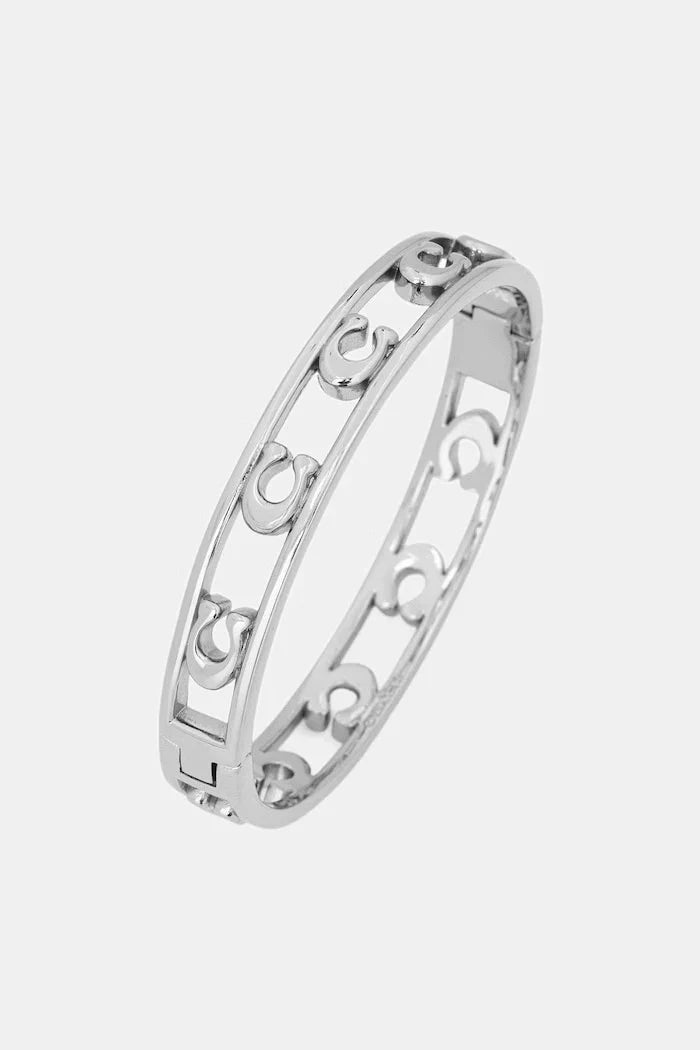 Coach pulsera de arroz para mujer, sin piedras