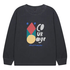 Jelly Mallow - "Courage" Camiseta | gris carbón