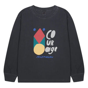 Jelly Mallow - "Courage" Camiseta | gris carbón