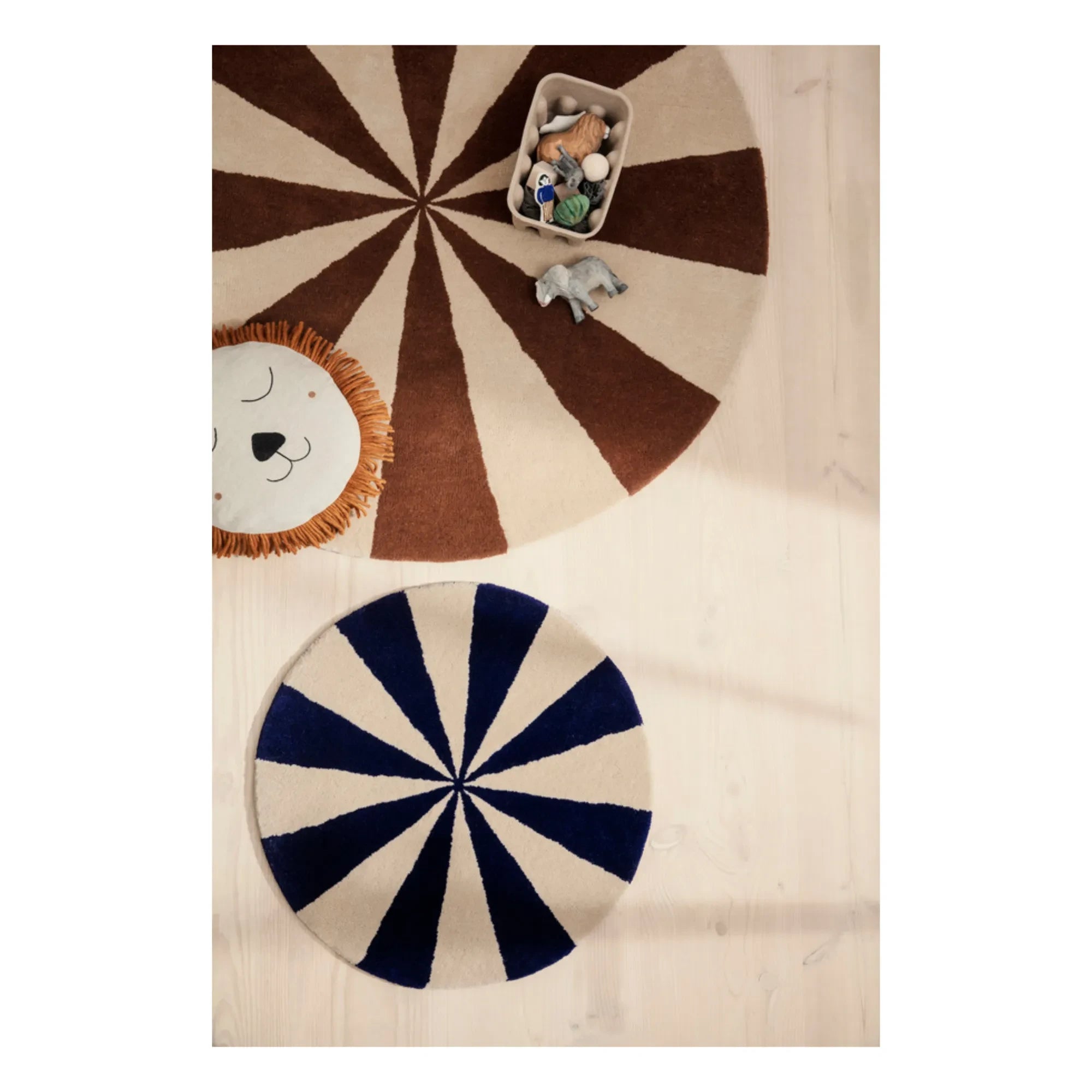 Ferm Living Kids - Alfombra con mechones Arch | Azul