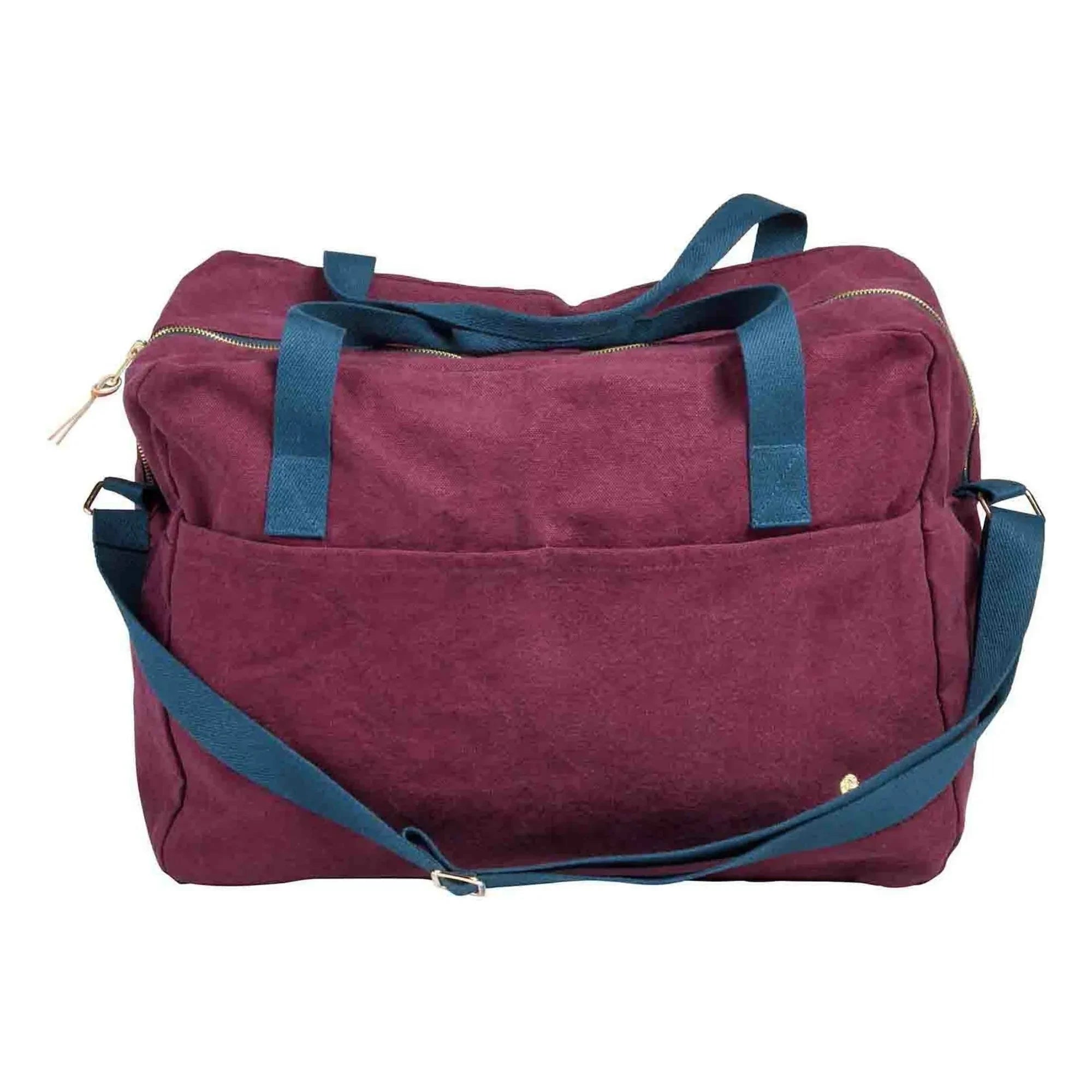 La cerise sur le gâteau - Bolsa de viaje Iona de algodón orgánico | Burdeos
