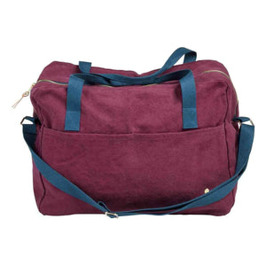 La cerise sur le gâteau - Bolsa de viaje Iona de algodón orgánico | Burdeos