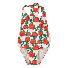 Piupiuchick - Bañador texturizado tipo halter, Rosas, Fibras recicladas | Crudo