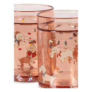 Konges Sløjd - Vasos con purpurina Woof - Set de 2 | Rosa