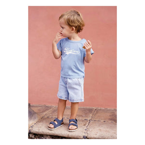 Bonton - Pantalón corto Lyon Chambray | Azul vaquero