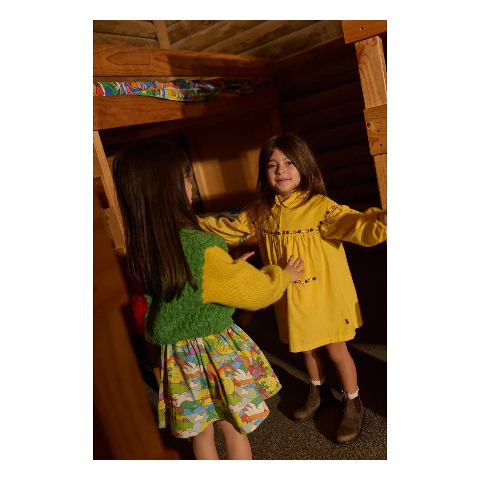 Goldie + Ace - Vestido Daisy con frunces | Amarillo